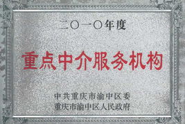 榮譽(yù)之證 本所被評為2010年度重點(diǎn)中介服務(wù)機(jī)構(gòu)，彰服務(wù)之華章